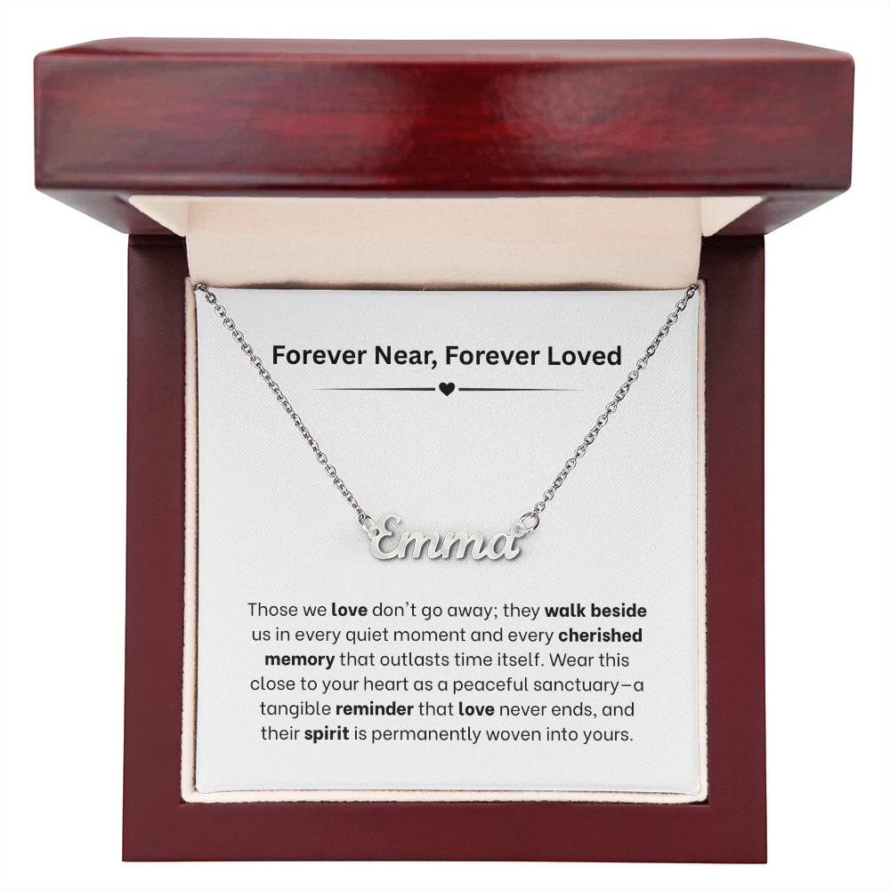 The "In Loving Memory" Memorial Name Necklace