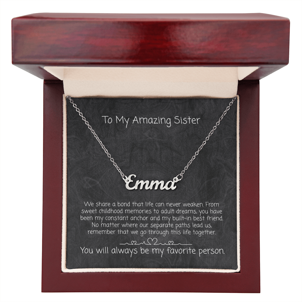 The "Unbreakable Sisterhood" Custom Name Necklace
