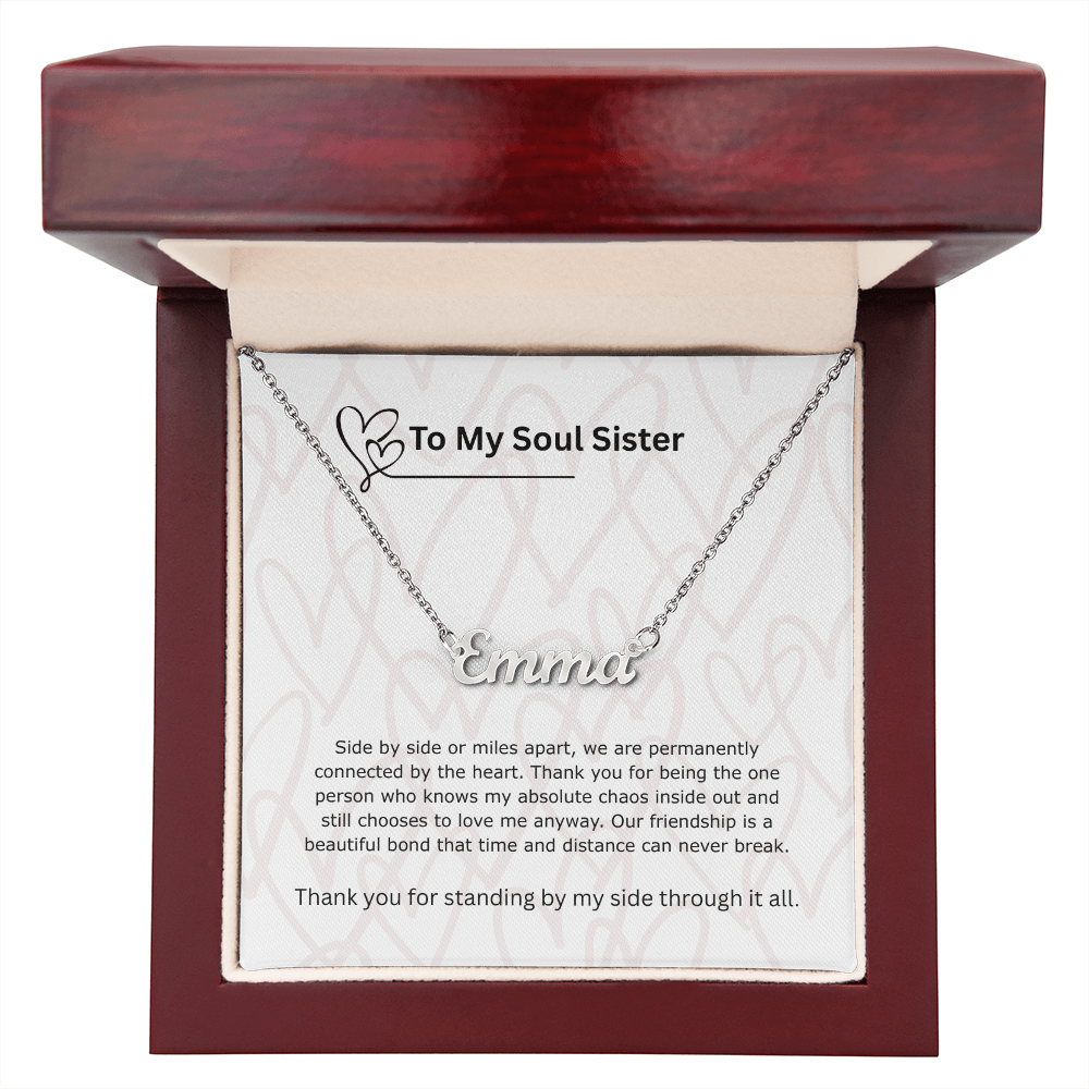 The "Best Friend Soul Sister" Custom Nameplate