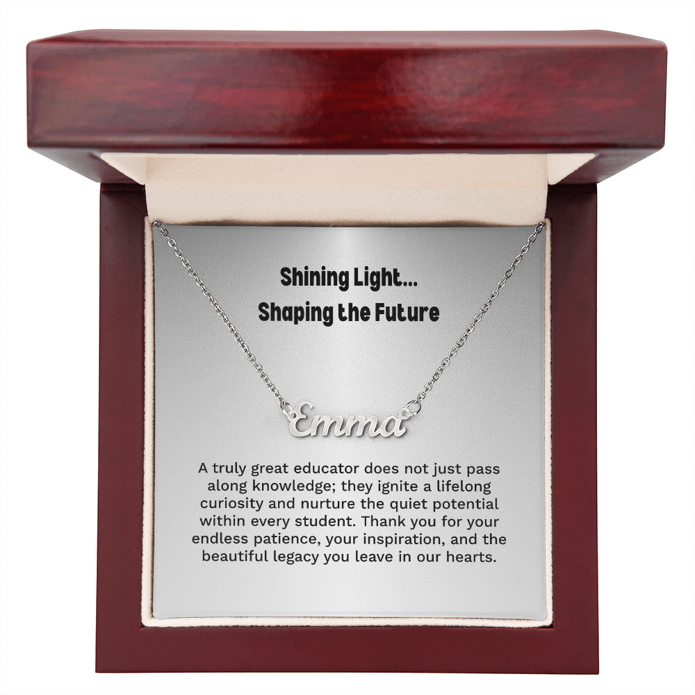 The "Teacher Appreciation" Personalized Nameplate