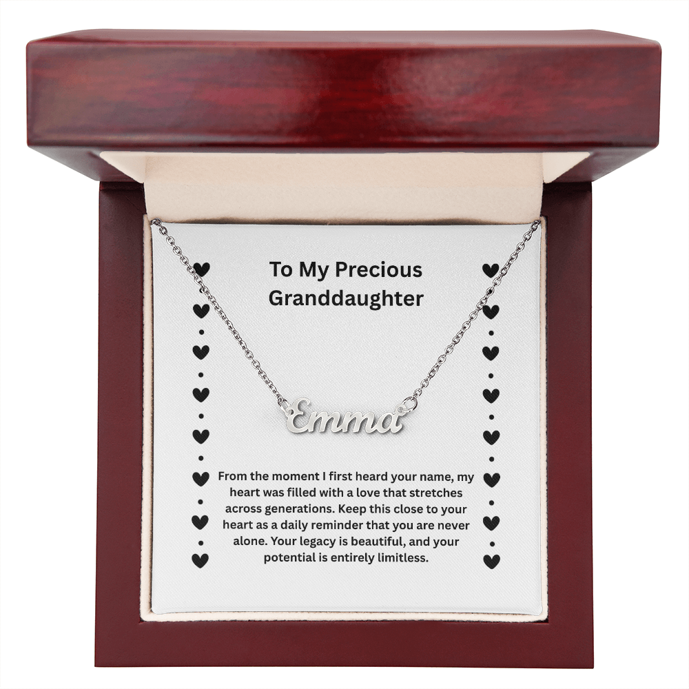 The "Eternity Bond" Granddaughter Custom Nameplate