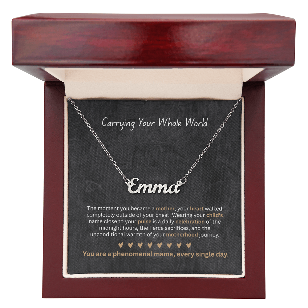 The "Mama's Whole World" Personalized Nameplate