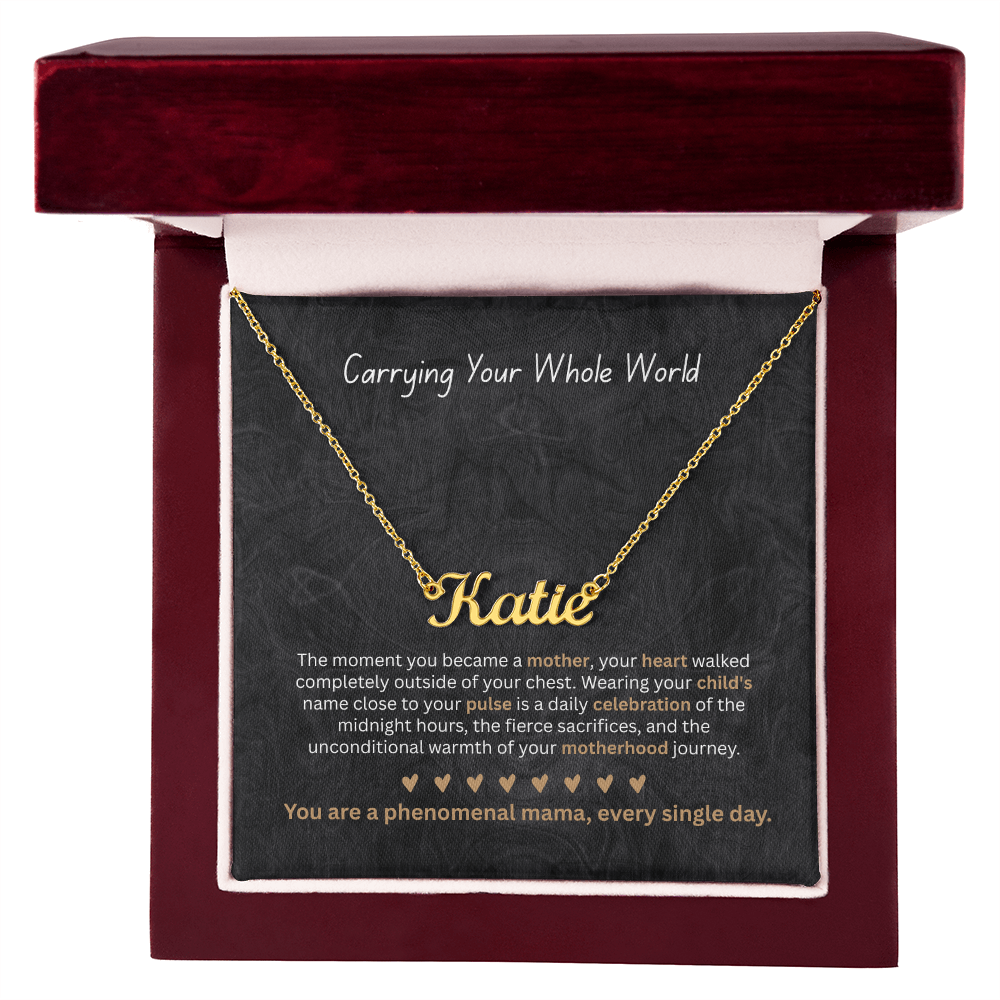 The "Mama's Whole World" Personalized Nameplate