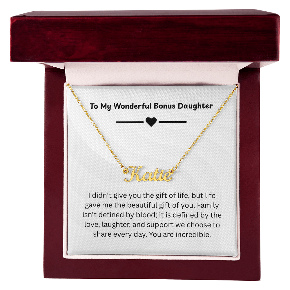 The "Chosen Bond" Bonus Daughter Custom Nameplate