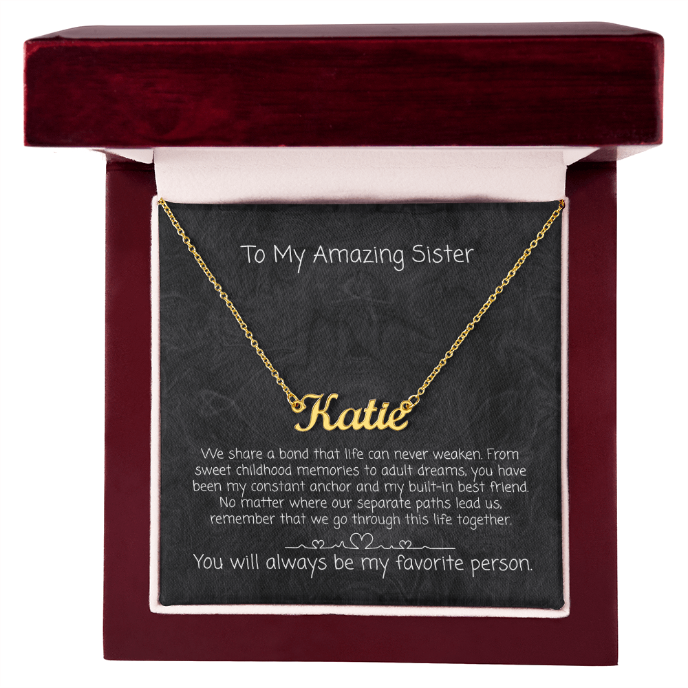 The "Unbreakable Sisterhood" Custom Name Necklace