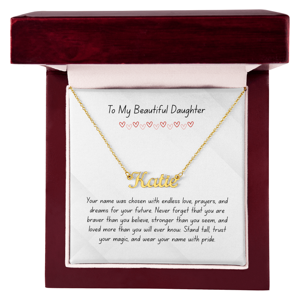 The "Go Confidently" Daughter Personalized Nameplate