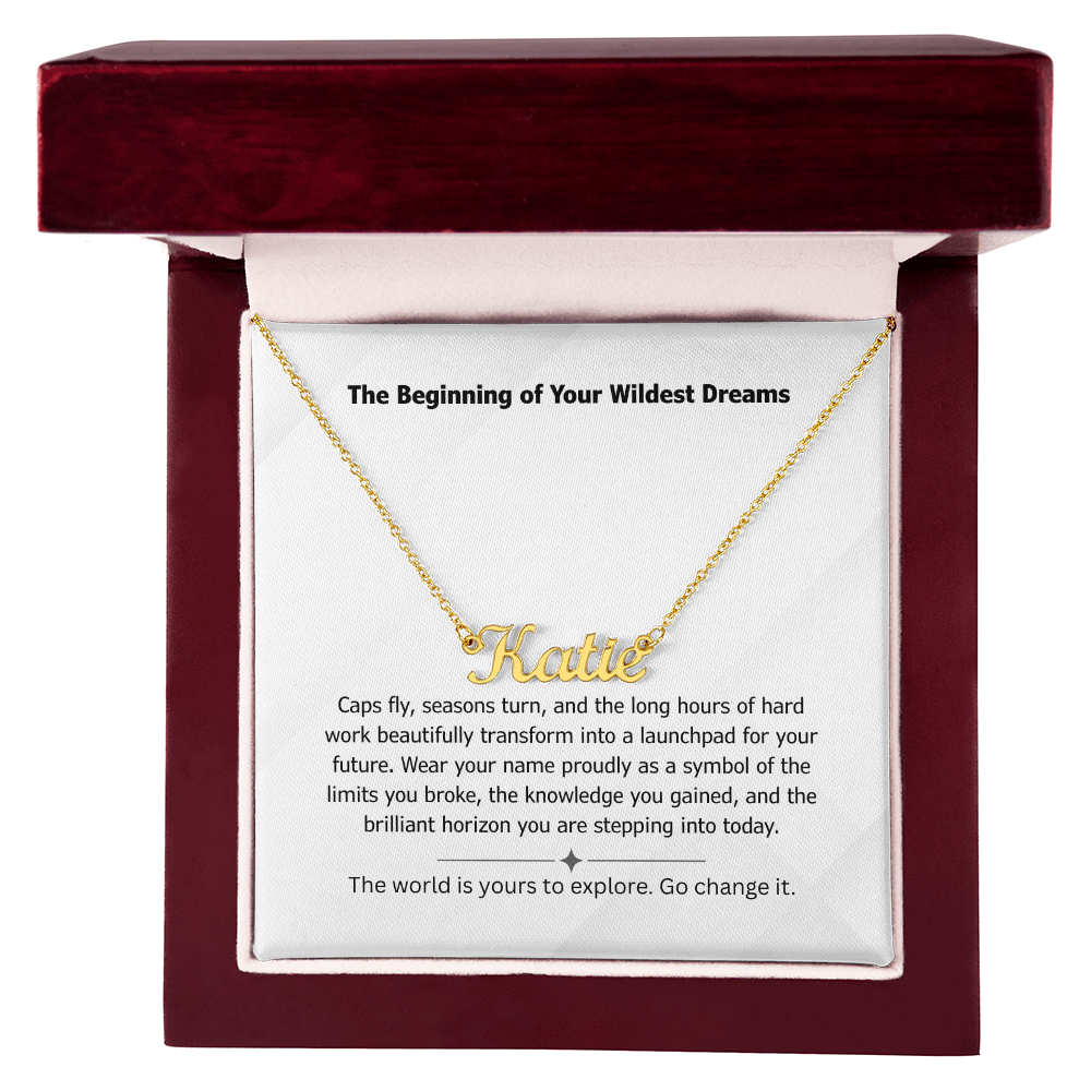 The "Graduation Launchpad" Personalized Nameplate
