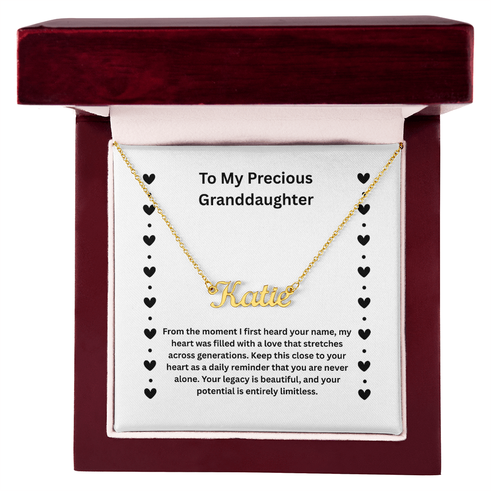 The "Eternity Bond" Granddaughter Custom Nameplate