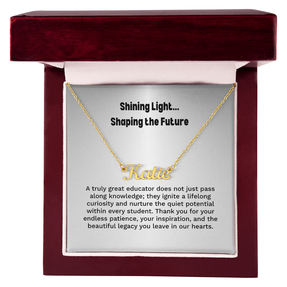 The "Teacher Appreciation" Personalized Nameplate