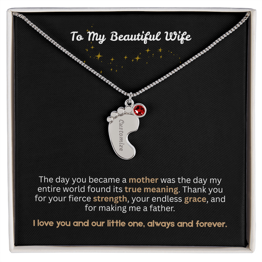 The "New Mom Announcement" Baby Feet Necklace