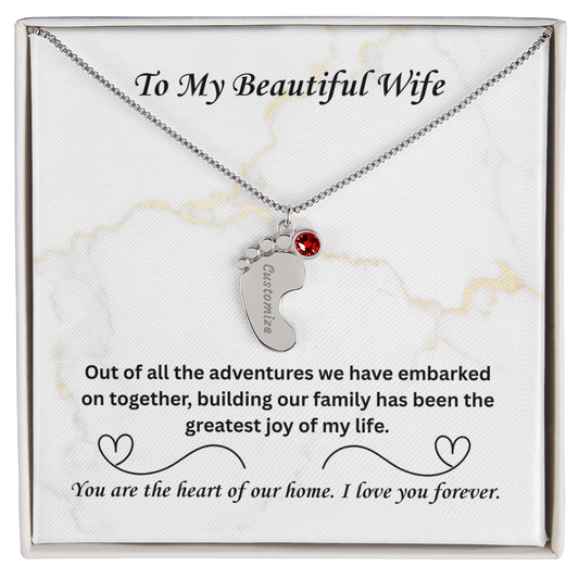 The "Heart of Our Home" Family Necklace for Wife
