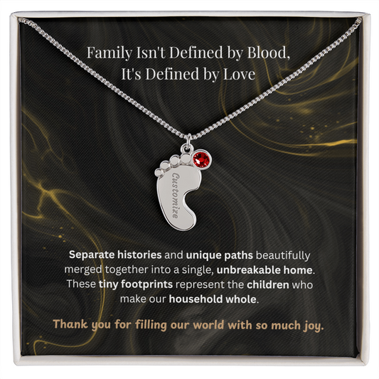 The "Blended Circle" Blended Family Birthstone Necklace
