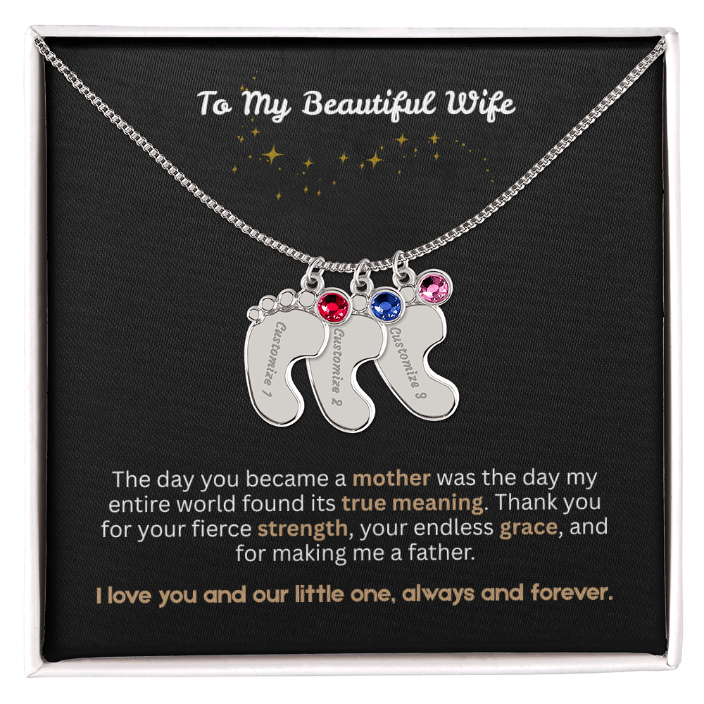 The "New Mom Announcement" Baby Feet Necklace