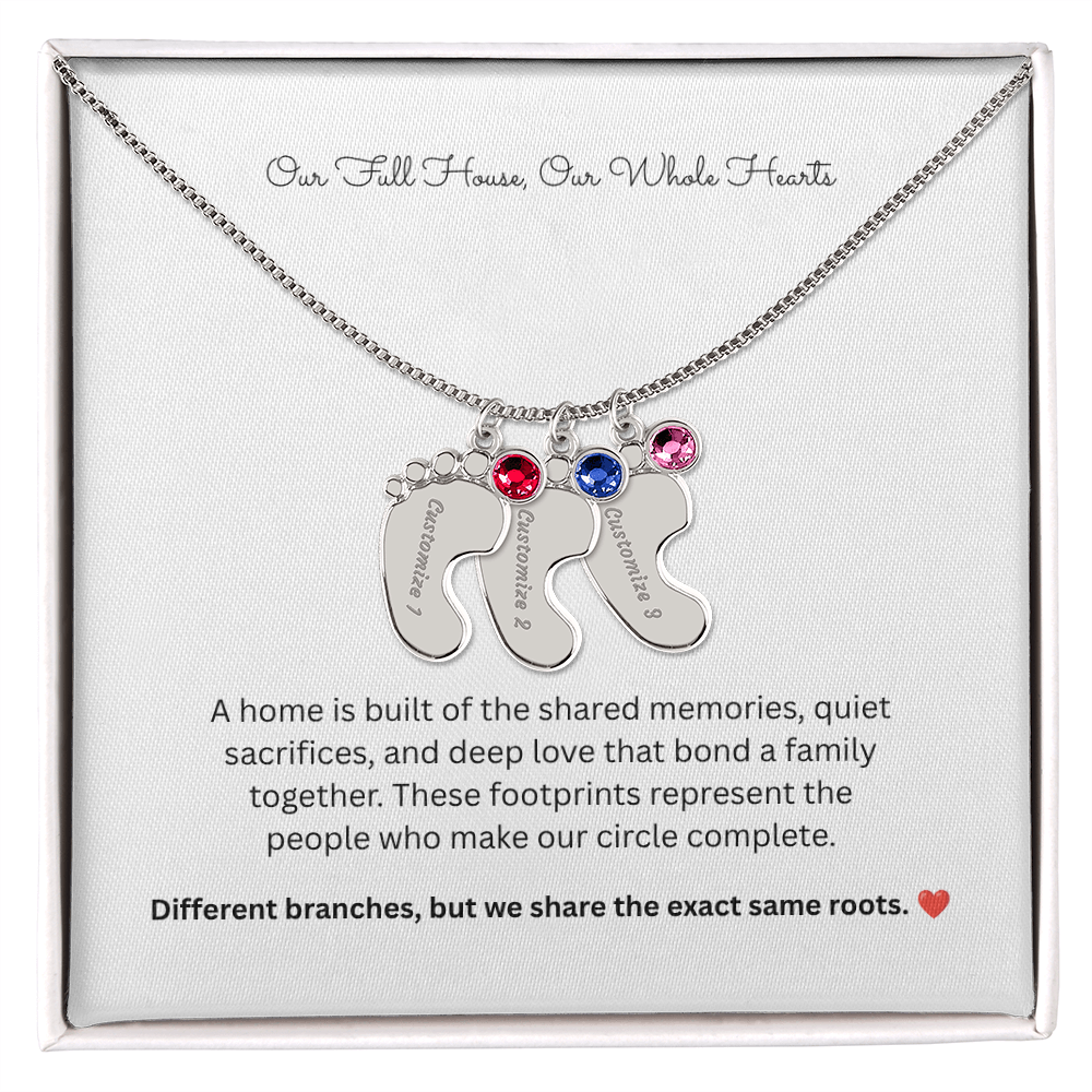 The "Full House" Personalized 4-Child Family Necklace
