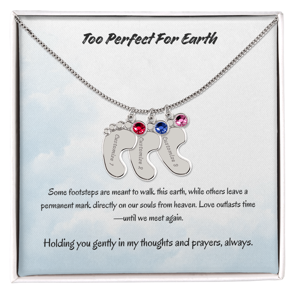 The "Angel Baby Memorial" Baby Feet Necklace