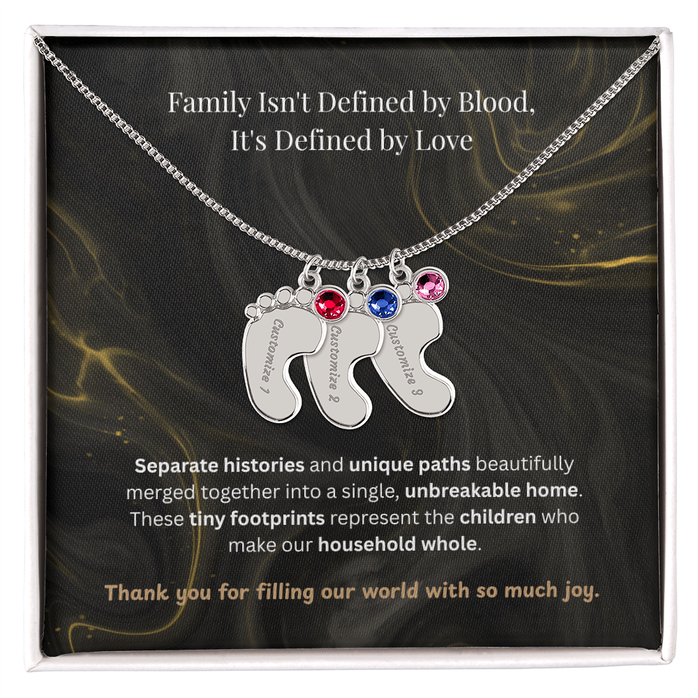 The "Blended Circle" Blended Family Birthstone Necklace
