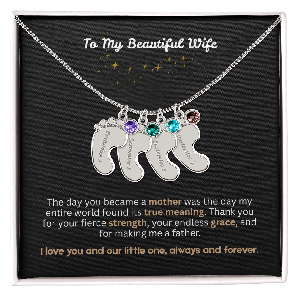 The "New Mom Announcement" Baby Feet Necklace