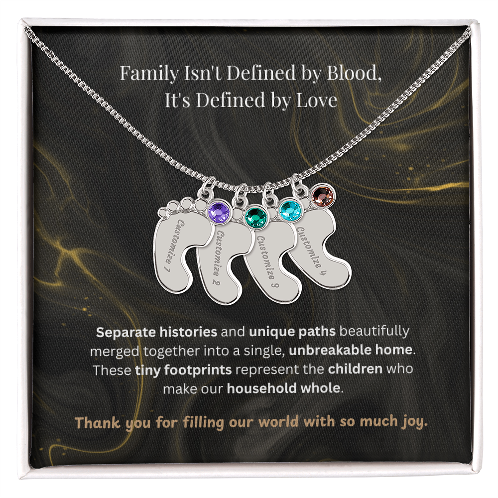 The "Blended Circle" Blended Family Birthstone Necklace