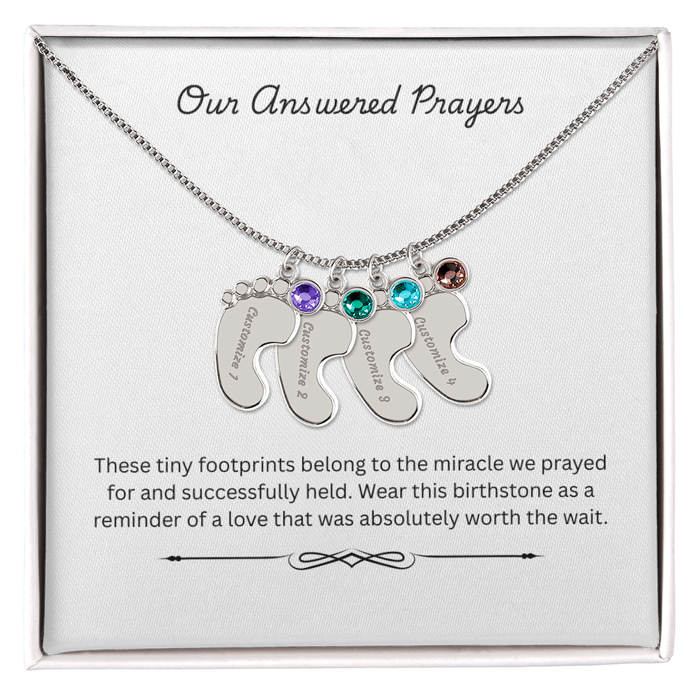 The "Rainbow Blessing" Multi-Child Birthstone Necklace