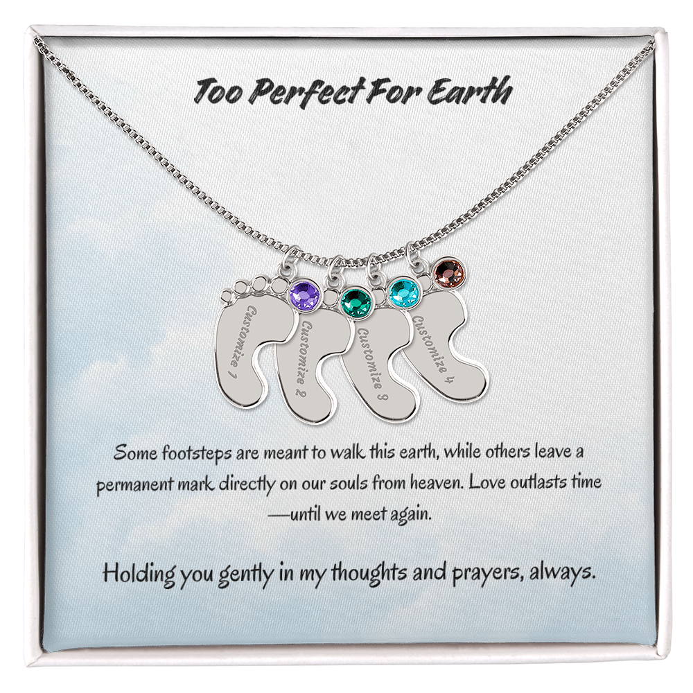 The "Angel Baby Memorial" Baby Feet Necklace