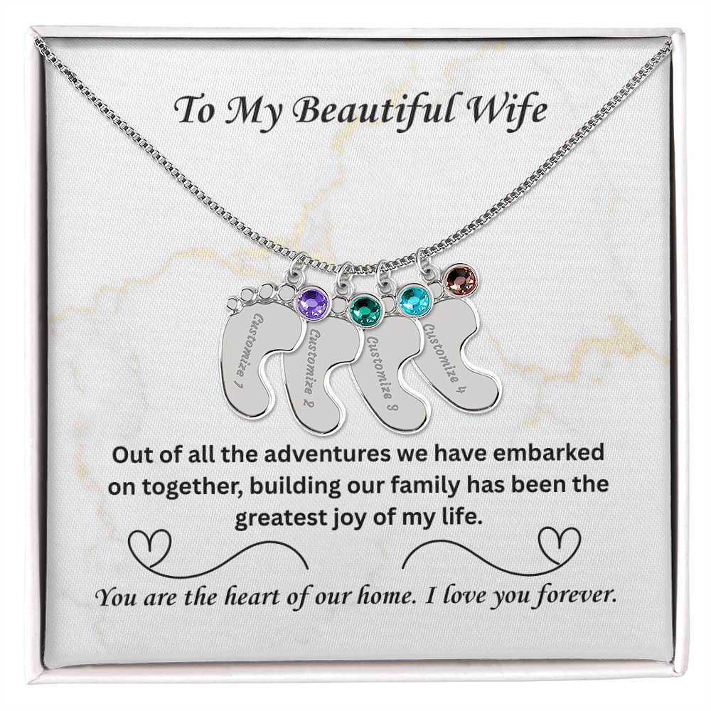 The "Heart of Our Home" Family Necklace for Wife