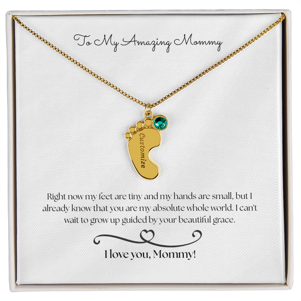 The "From The Baby" Sentimental Birthstone Necklace
