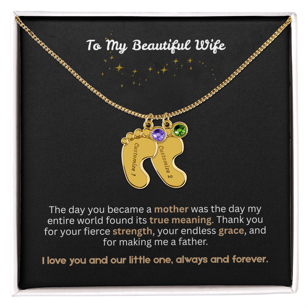 The "New Mom Announcement" Baby Feet Necklace
