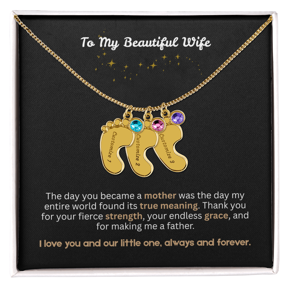 The "New Mom Announcement" Baby Feet Necklace