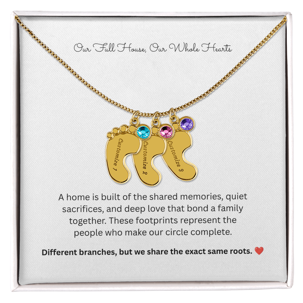 The "Full House" Personalized 4-Child Family Necklace