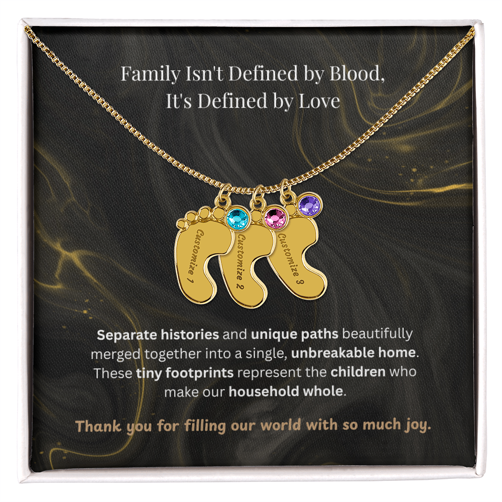 The "Blended Circle" Blended Family Birthstone Necklace