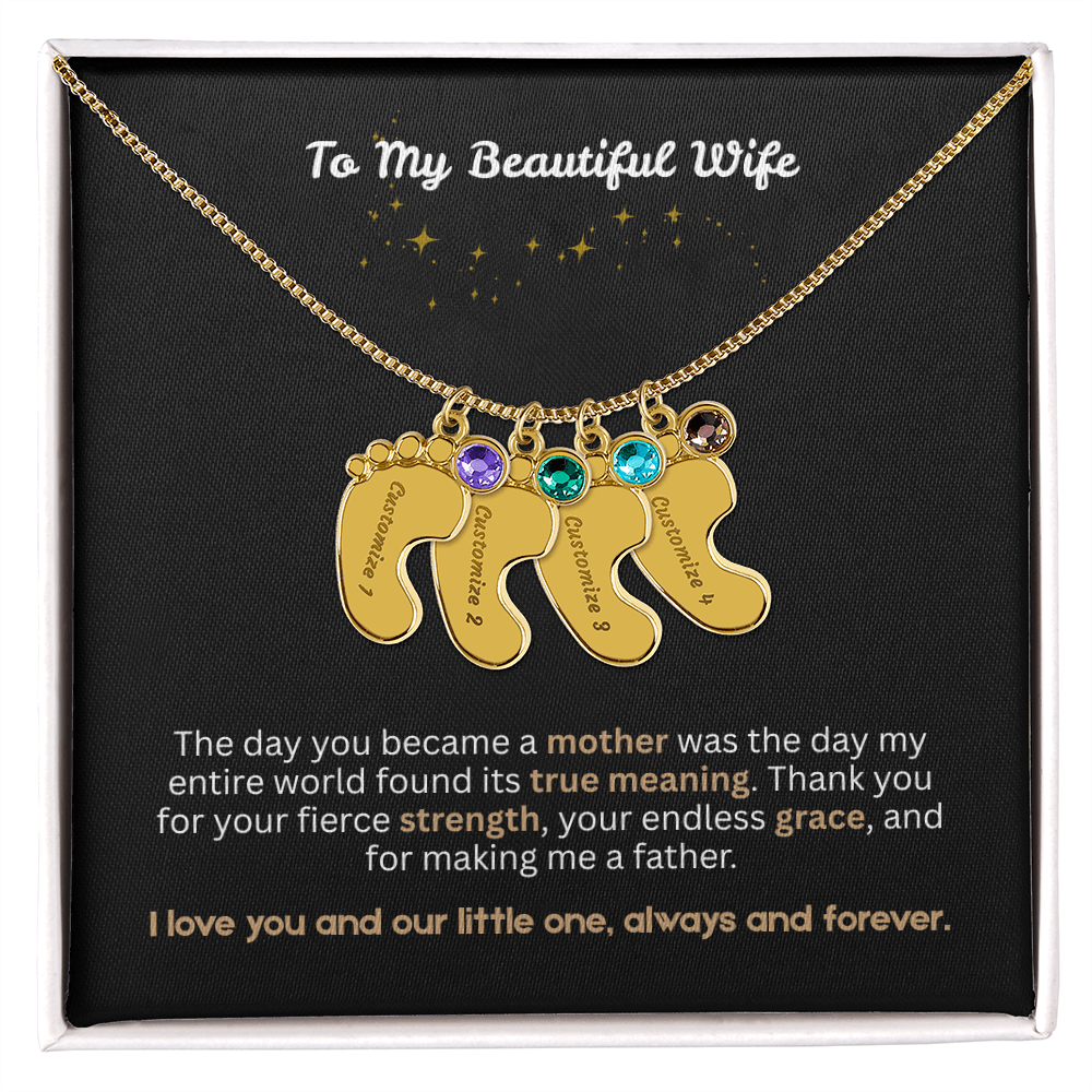 The "New Mom Announcement" Baby Feet Necklace