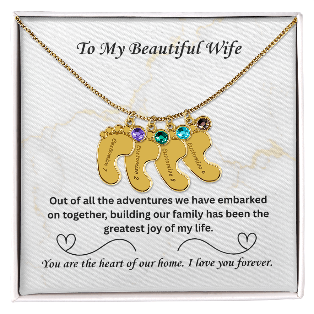 The "Heart of Our Home" Family Necklace for Wife