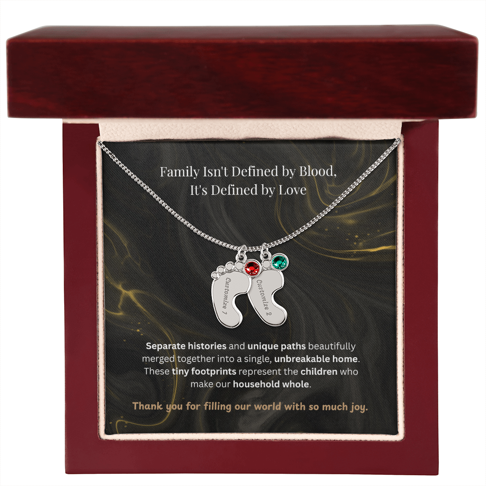 The "Blended Circle" Blended Family Birthstone Necklace