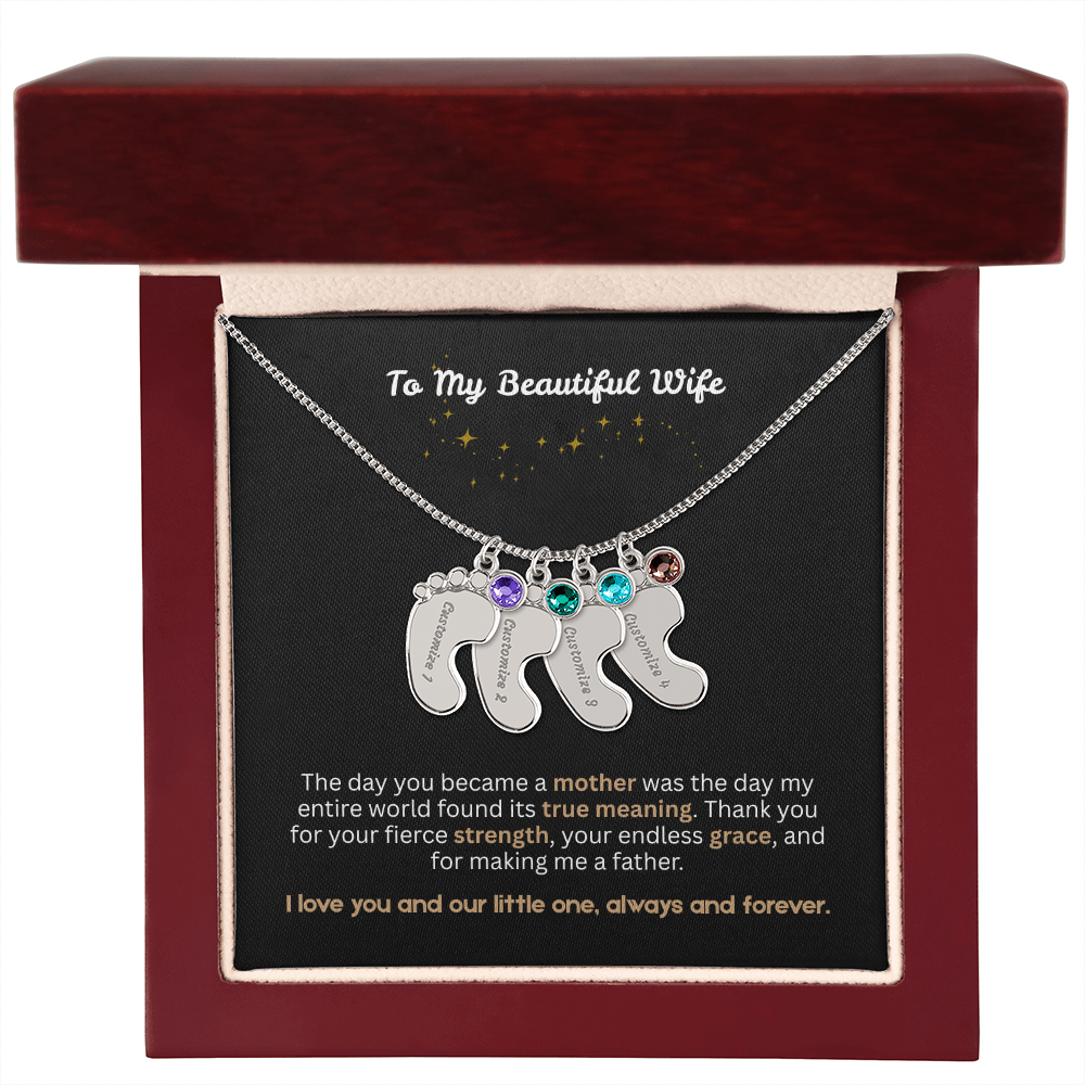 The "New Mom Announcement" Baby Feet Necklace