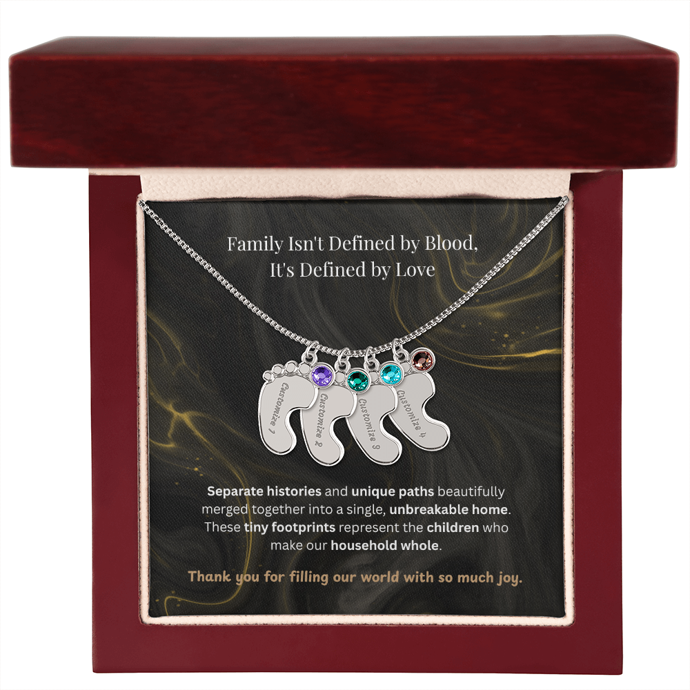 The "Blended Circle" Blended Family Birthstone Necklace