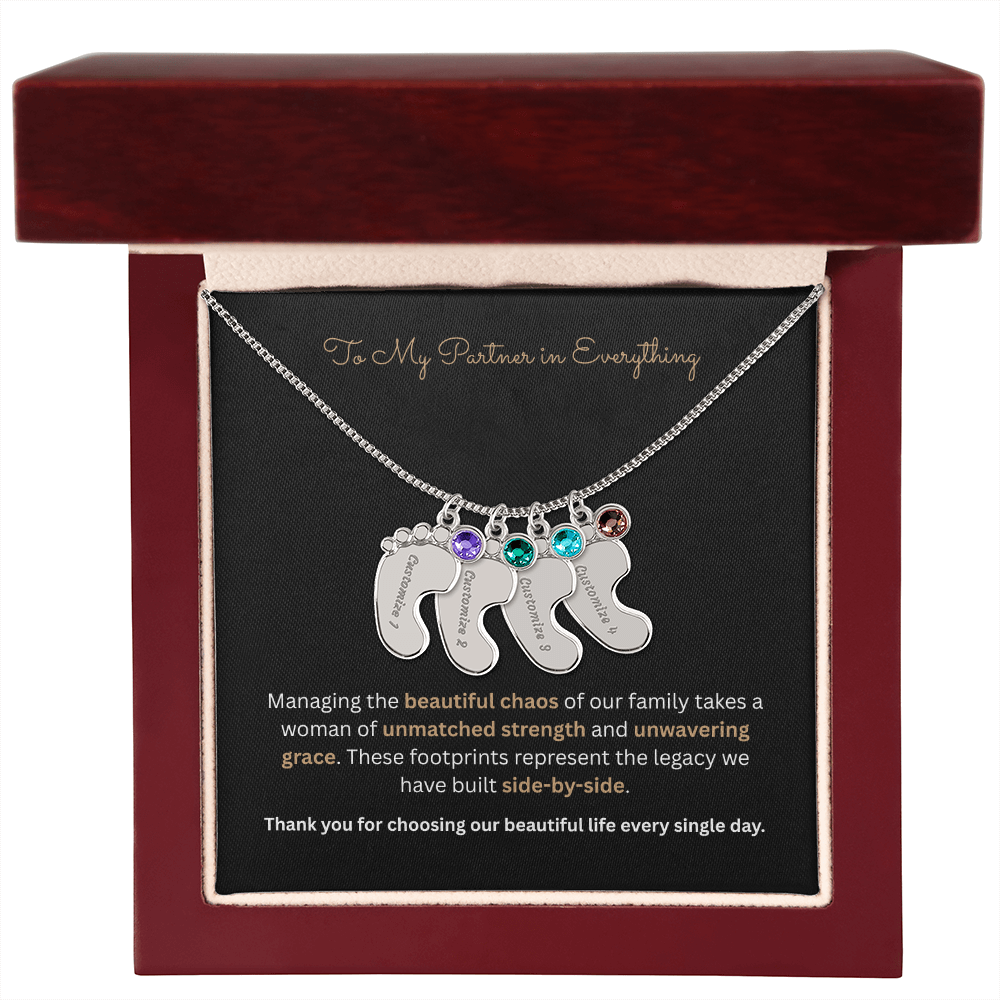 The "Four Corners Vow" 4-Child Family Necklace