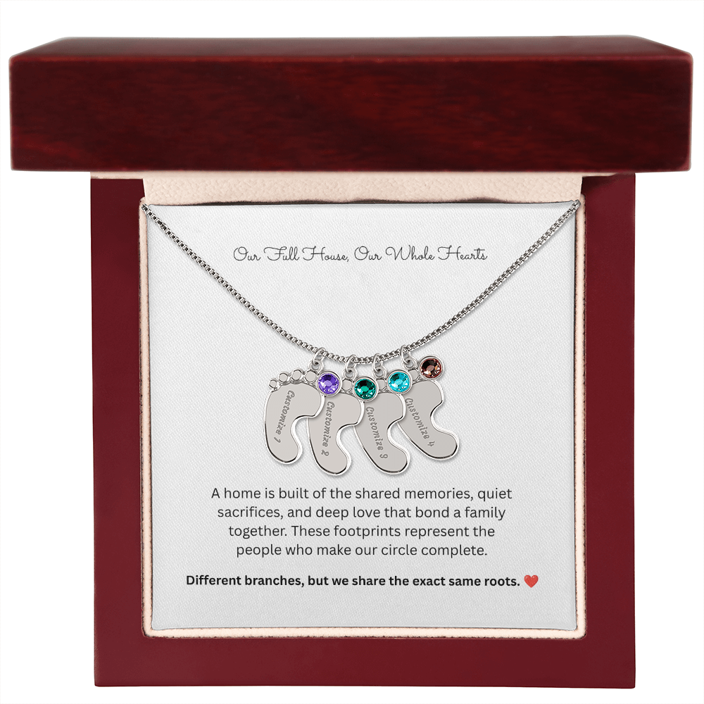 The "Full House" Personalized 4-Child Family Necklace