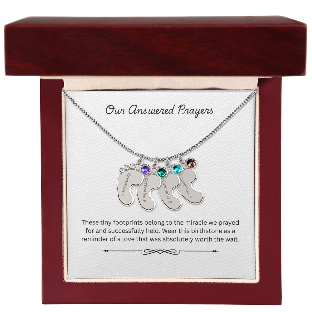 The "Rainbow Blessing" Multi-Child Birthstone Necklace