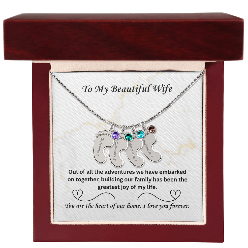 The "Heart of Our Home" Family Necklace for Wife