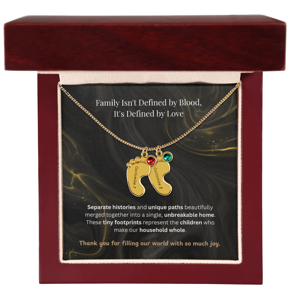 The "Blended Circle" Blended Family Birthstone Necklace