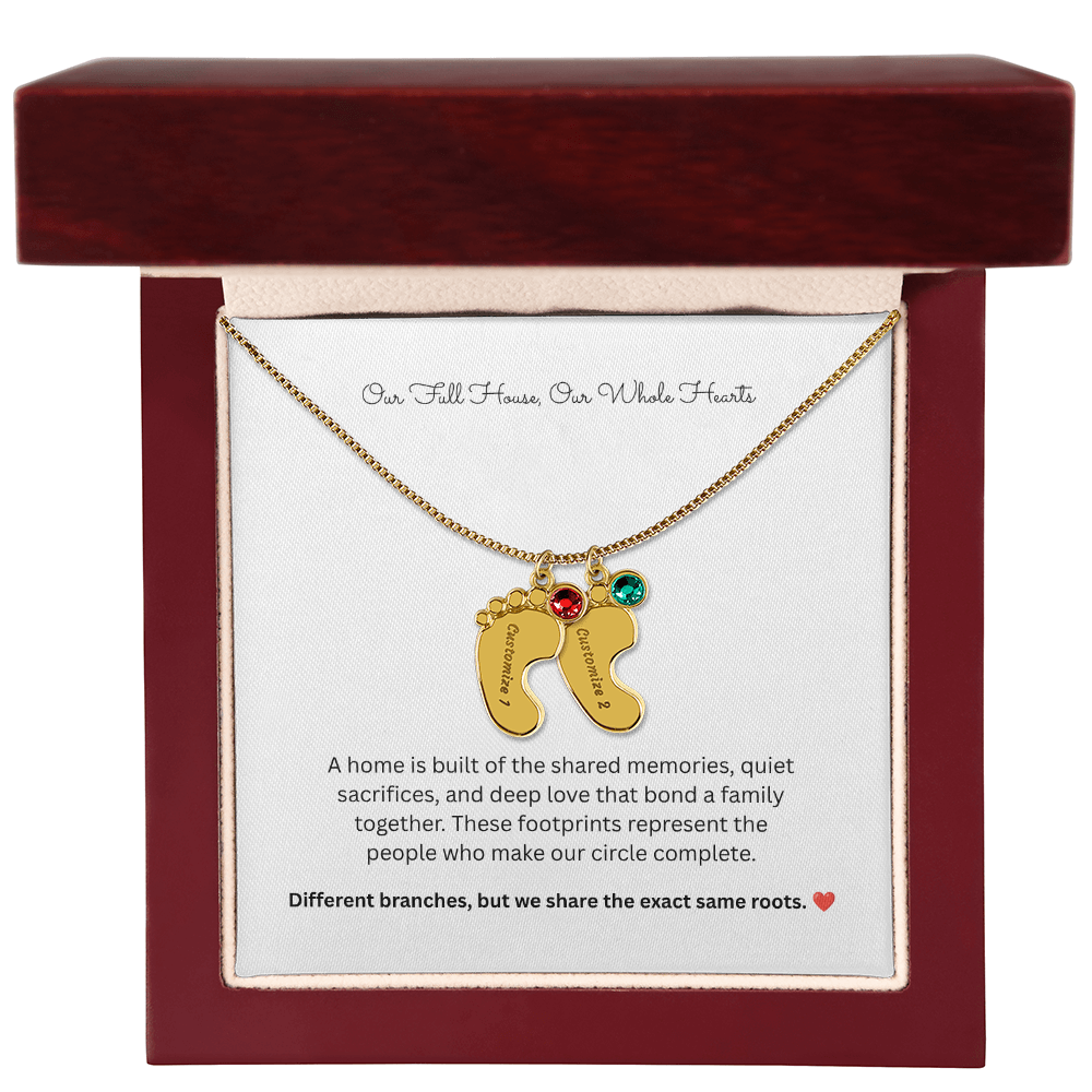 The "Full House" Personalized 4-Child Family Necklace