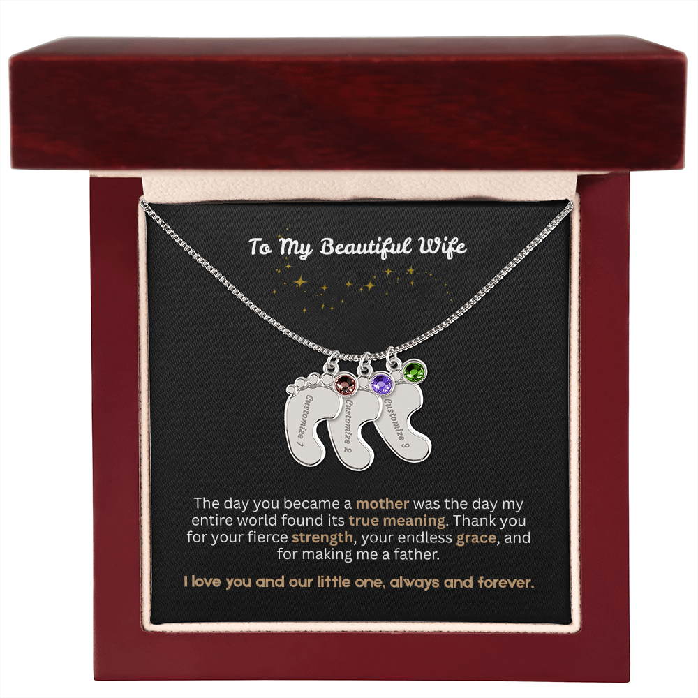 The "New Mom Announcement" Baby Feet Necklace