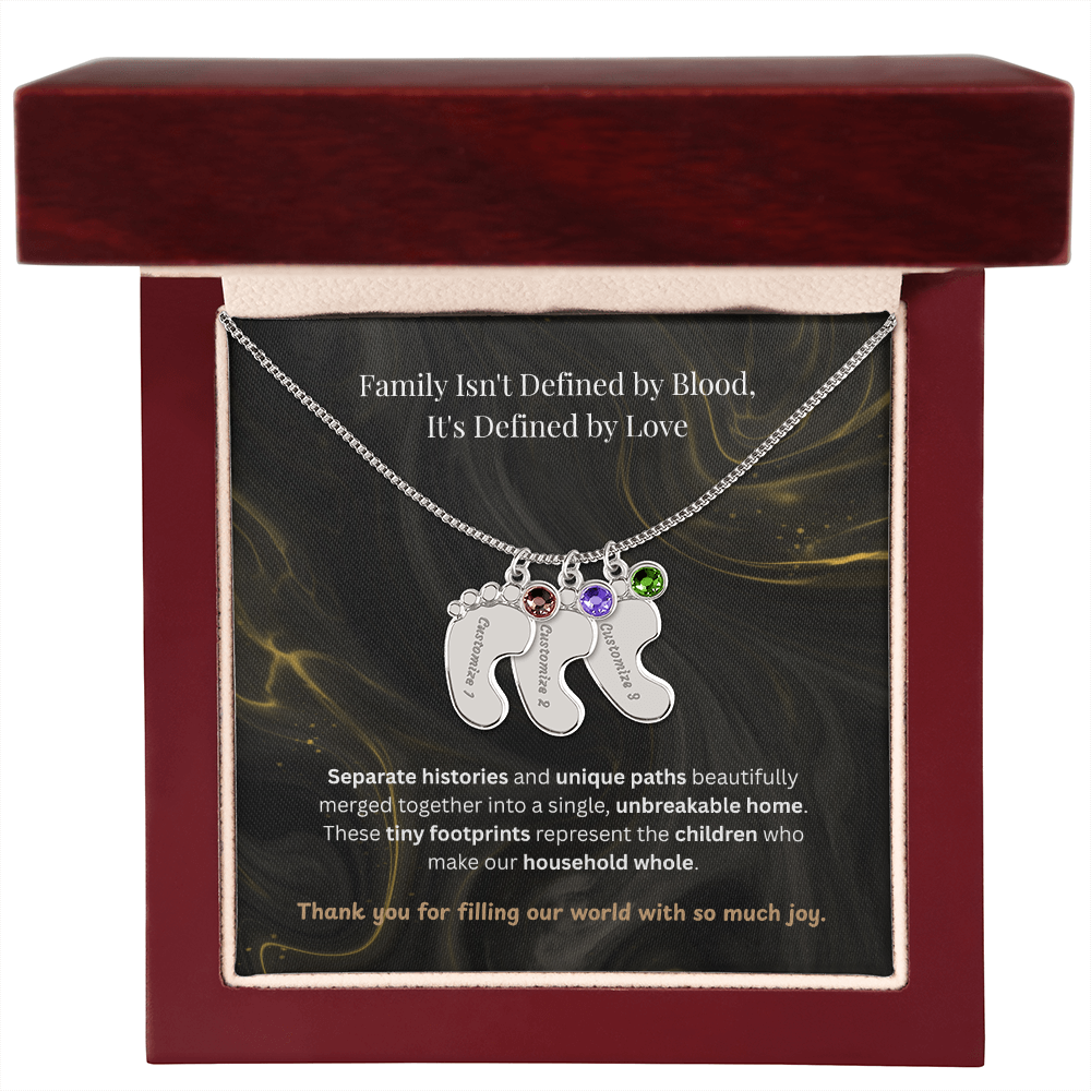 The "Blended Circle" Blended Family Birthstone Necklace
