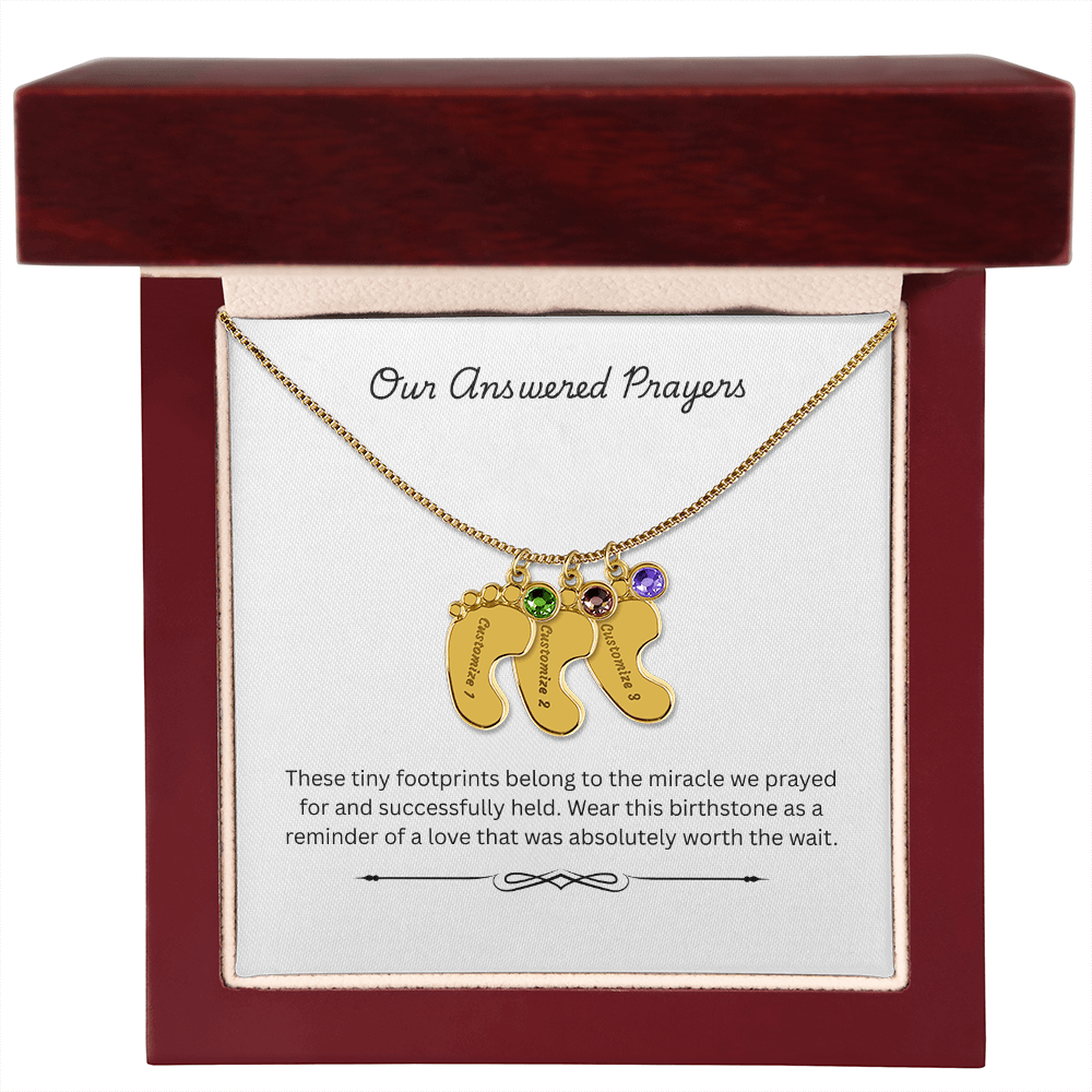 The "Rainbow Blessing" Multi-Child Birthstone Necklace