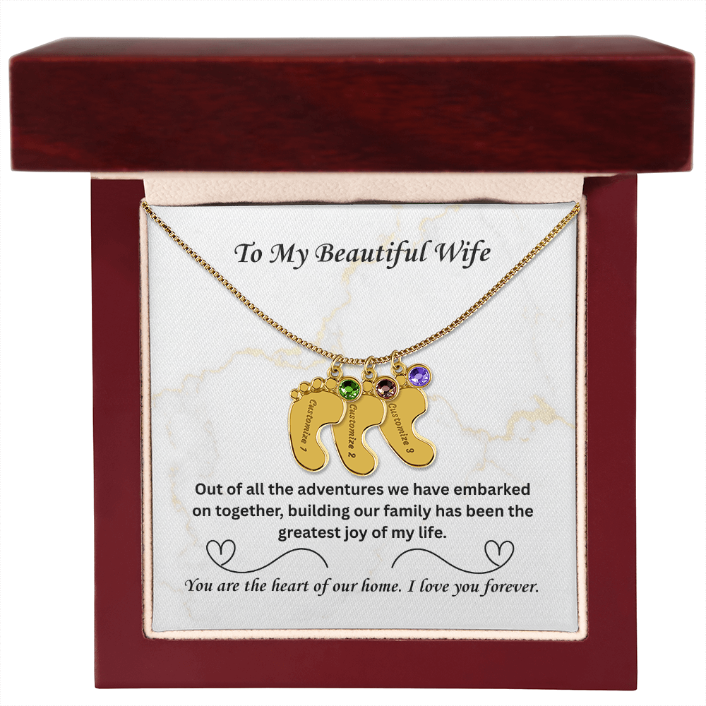 The "Heart of Our Home" Family Necklace for Wife