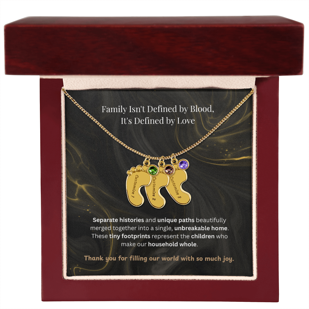 The "Blended Circle" Blended Family Birthstone Necklace