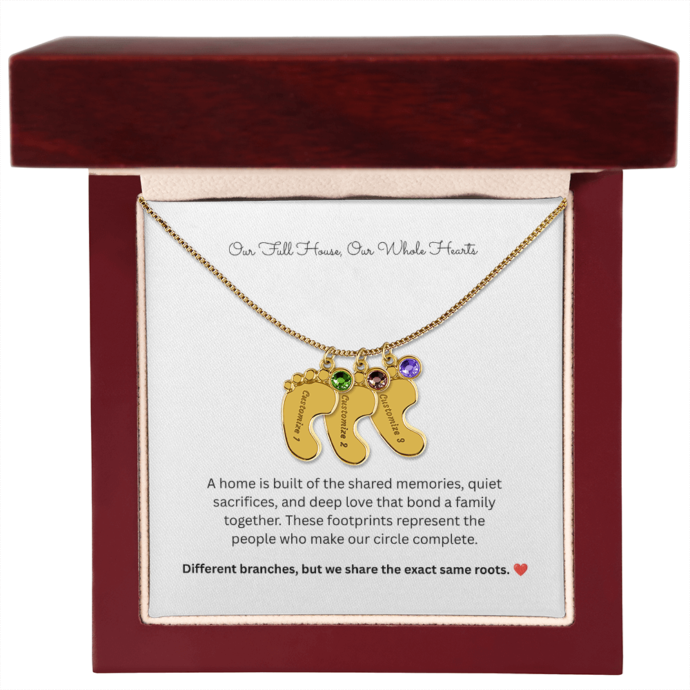 The "Full House" Personalized 4-Child Family Necklace