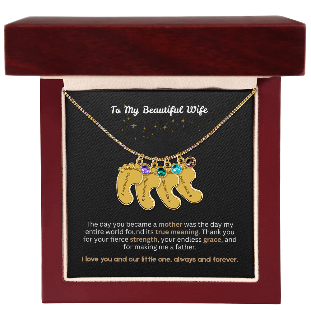 The "New Mom Announcement" Baby Feet Necklace