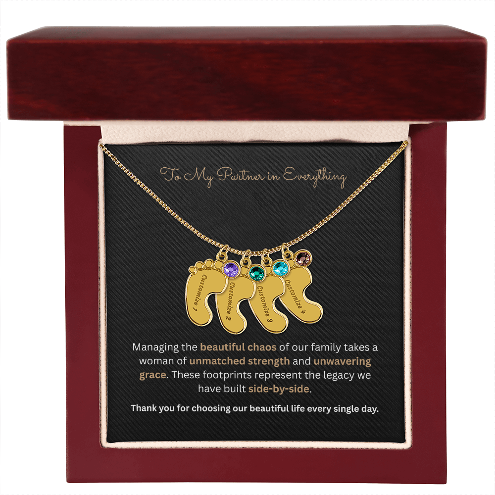 The "Four Corners Vow" 4-Child Family Necklace
