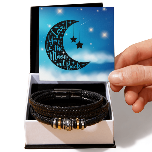 Love - To the moon and back - Love You Forever Bracelet